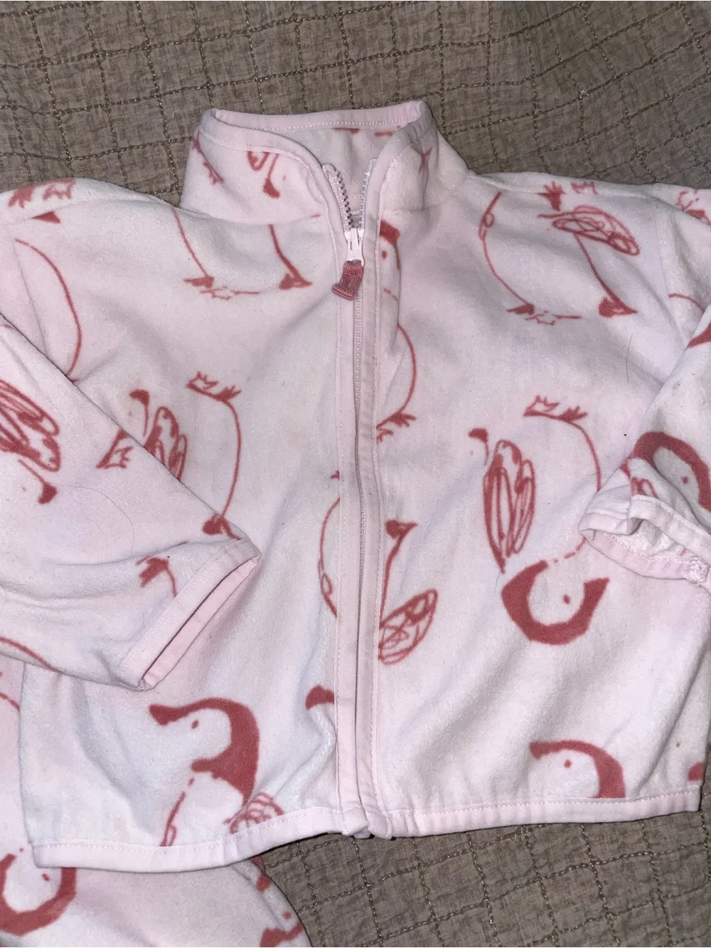 OshKosh B'gosh Pink Penguin Zip Pajama Set